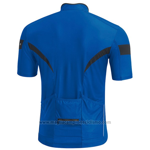 2017 Abbigliamento Ciclismo Gore Bike Wear Power Blu Manica Corta e Salopette